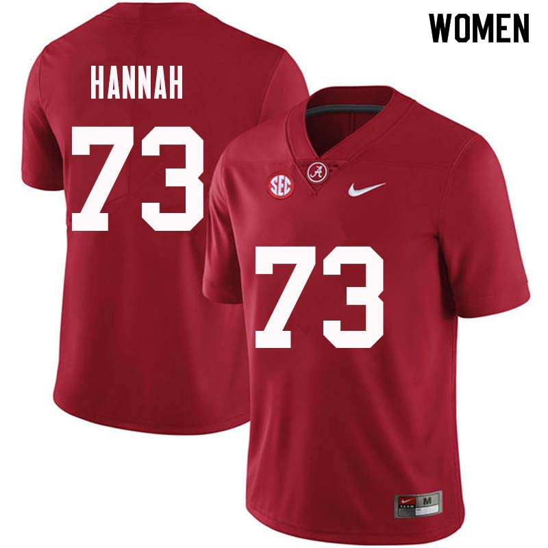 Women #73 John Hannah Alabama Crimson Tide College Football Jerseys Sale-Crimson